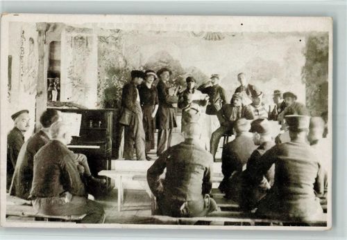 Scheuen 1916 Gefangenlager Nr. 7 Auf der Bühne AK