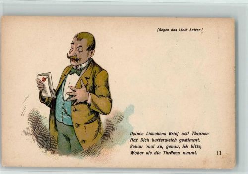 1900 Liebesbrief Lithographie Vers AK