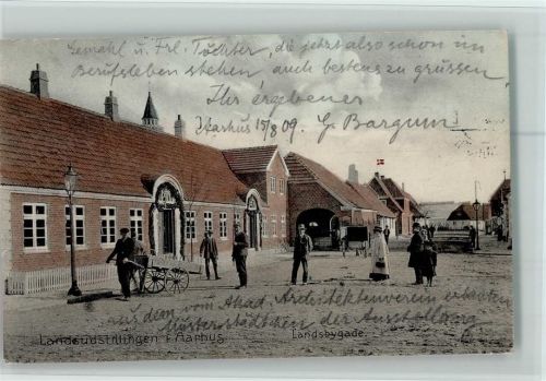 Aarhus 1909 Landsudstillingen Landsbygade Handkarren