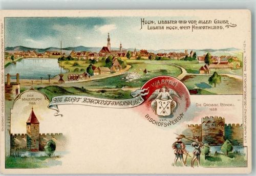Bischofswerda Mauerturm Die große Rondel Wappen Engel