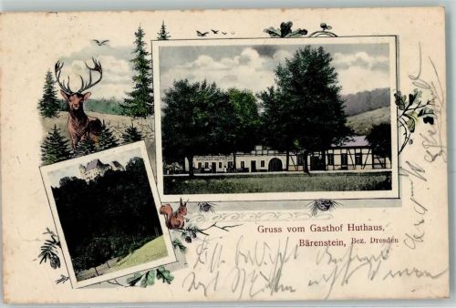 01773 O8242 Bärenstein , Osterzgeb 1911 - Gasthaus Huthaus
