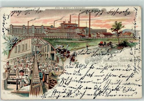 Bad Salzuflen 1902 Lithographie Hoffmanns Stärkefabriken Füll-Raum