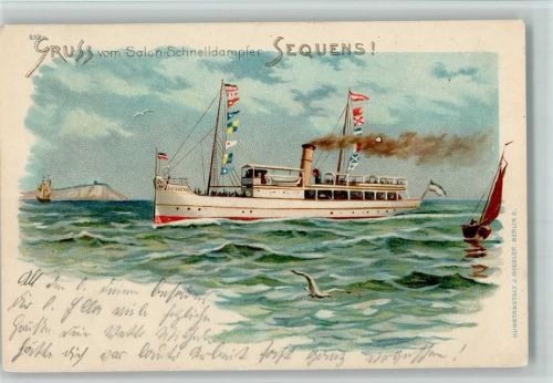 1900 Salondampfer Sequens - Verlag Miesler AK