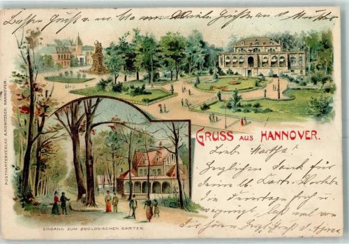 Hannover 1901 Eingang zum Zoolog. Garten