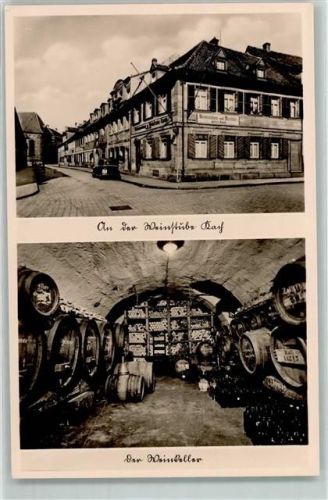 91052 W8520 Erlangen - Weinstube Kach Weinkeller Weinfässer