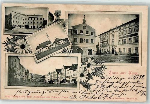 Tann 1899 Gasthaus Marktplatz Marienbrunnen Rathaus