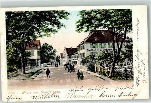 Eimeldingen 1905 Gasthaus Zum Ochsen A. Hunzinger