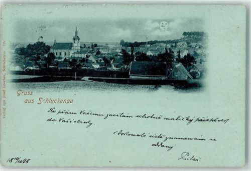 Sluknov 1898 Kirche
