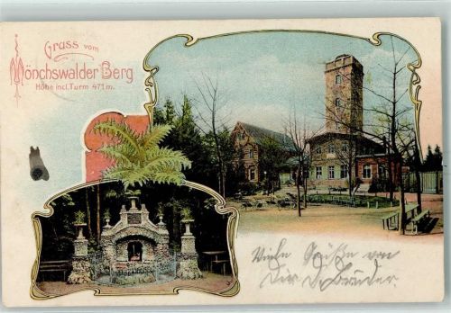 02681 O8609 Wilthen 1904 - Mönchwalderberg Turm Inh. E. Gröschel Wasserwerk