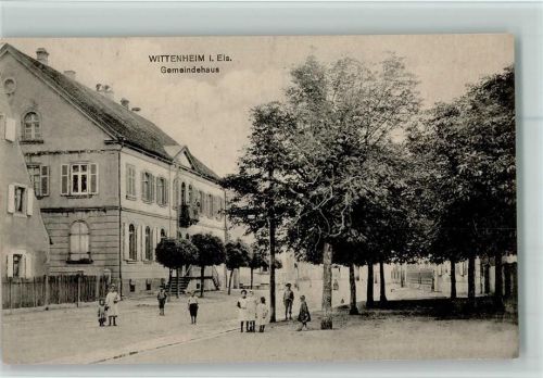 Wittenheim 1917 Gemeindehaus AK