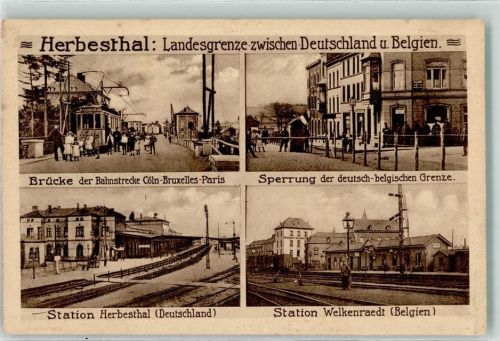 Herbesthal Landesgrenze Deutschland Belgien Tram Straßenbahn Station Sperrung Brücke