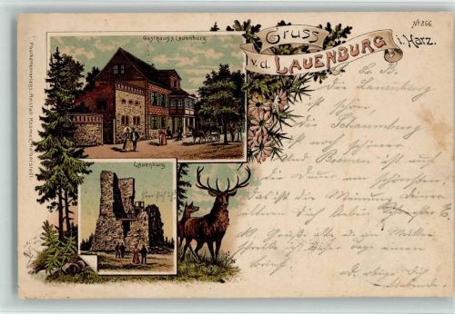 Lauenburg 1900 Gasthaus zum Lauenburg Hirsch