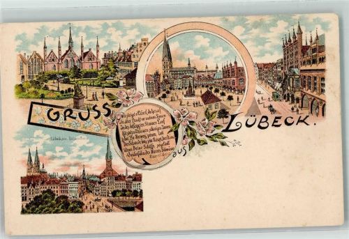 23552 W2400 Lübeck Lithographie