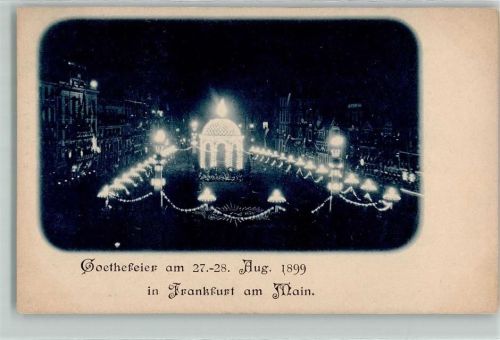 Frankfurt Feier 1899 Nachtaufnahme Lichtdruck Fay AK