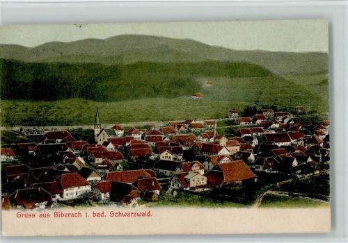 Biberach 1909 Teilansicht, gute Erhaltung AK