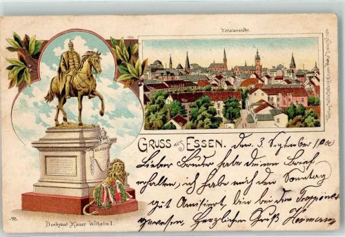 Essen 1900 Denkmal Kaiser Wilhelm I.