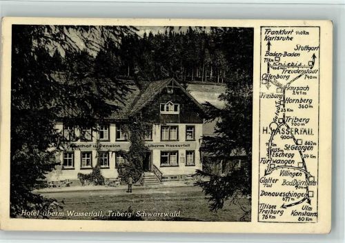 Triberg Hotel überm Wasserfall Landkarte 2-Bildaufnahme