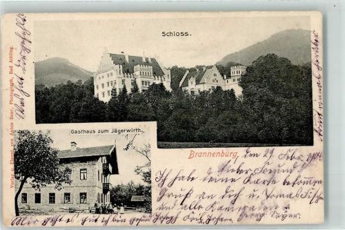 83098 W8204 Brannenburg 1904 - Schloß Brannenburg Gasthaus zum Jägerwirth