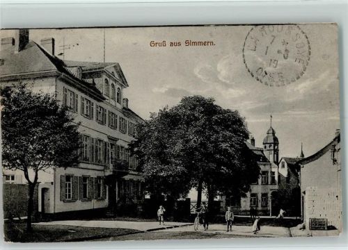 Simmern 1910 Straßenpartie AK