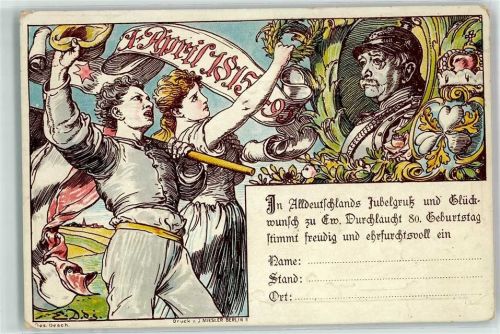 Friedrichsruh 1895 80. Geburtstag Fürst von Bismarck