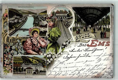 Bad Ems 1900 Gruss aus Malbergbahn AK