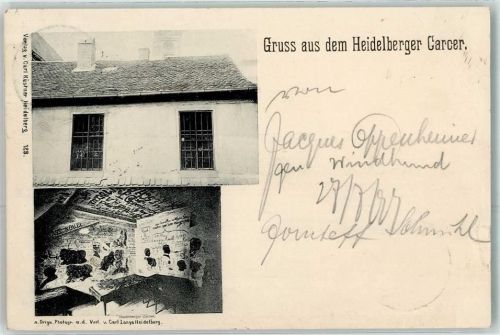 Heidelberg 1897 Gruss aus dem Heidelberger Garcer