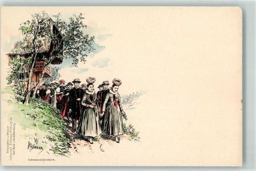 Verlag Elchlepp Volksleben Trachten aus dem Schwarzwald Hasemann 1899