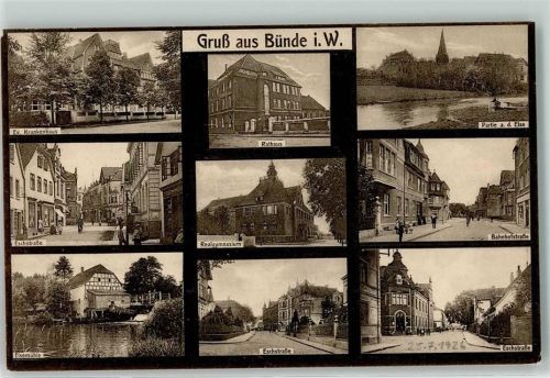 Bünde Realgymnasium Eisemühle Ev. Krankenhaus Rathaus