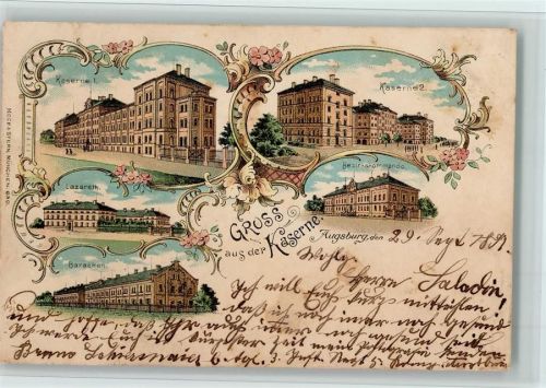 Augsburg 1897 Gruss aus - Verlag Moch & Stein Nr. 630 AK