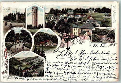 Oberhof 1895 Vorläufer Schneekopf Untere Schweizerhütte Bahnhof