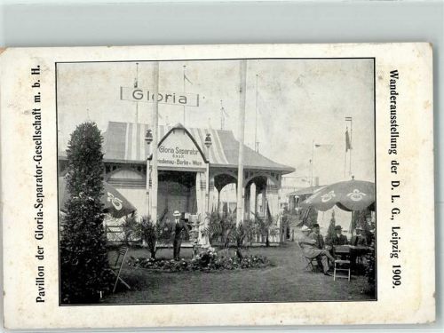 Leipzig 1909 Wanderausstellung der D.L.G. Pavillon der Gloria-Separator-Gesellsch. Landwirtschaft