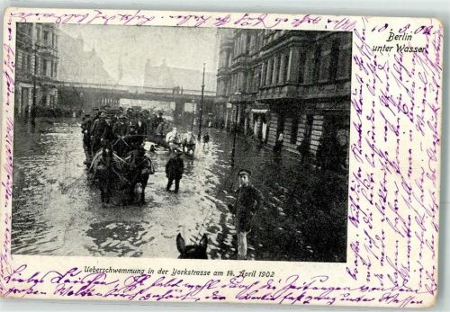10115 W1000 Kreuzberg 1902 - Überschwemmung in der Yorkstraße