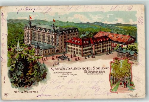 Bad Dürrheim 1902 Kurhaus & Saunenhotel Park Springbrunnen Baumalle