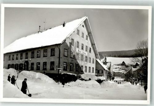 78120 W7743 Furtwangen im Schwarzwald Foto AK Hotel Sonne Winter