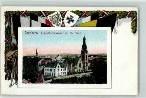 66740 W6630 Saarlouis - Ev. Kirche Pfarrhaus Wappen