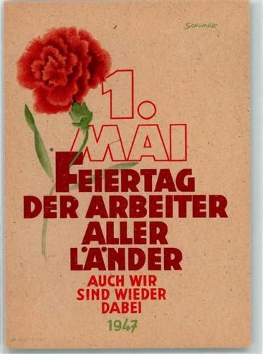 Leipzig 1947 sign. Schümer Erinnerungskarte