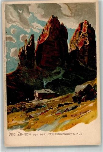 Sesto in Pusteria 1900 Berghütte Dreizinnenhütte Zieher, Ottmar Nr. 2801