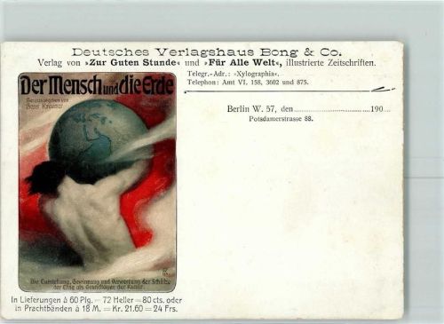 Tiergarten 1900 Verlag Bong & Co Zeitschrift AK