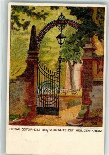 Darmstadt 1910 Gasthaus zum heiligen Kreuz Eingangstor
