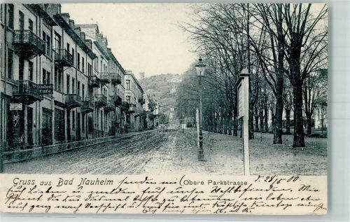 Bad Nauheim 1900 Obere Parkstraße Cafe Julius Görtz AK