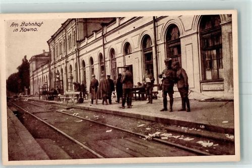 Kowno Am Bahnhof Soldaten
