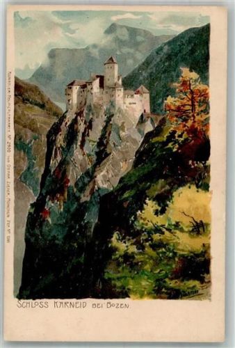 Bozen 1900 Schloß Karneid Zieher, Ottmar Nr. 2900 Heliocolorkarte