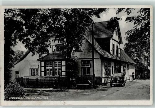Malgarten Gasthaus Hellmich Oldtimer WK II Stempel