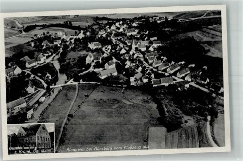 Riedheim Fliegeraufnahme Gasthaus zur Krone