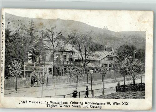 Wien 1910 Gasthaus Maresch´s Winzerhaus Grinzing