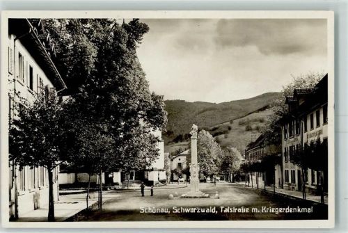 Schönau Talstraße mit Kriegerdenkmal