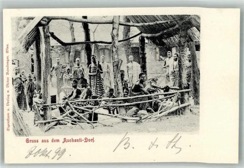 1899 Adelskorrespondenz Aschanti Dorf