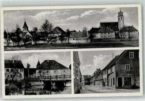 Bechhofen Wieseth-Brücke Fachwerkhaus Kirche