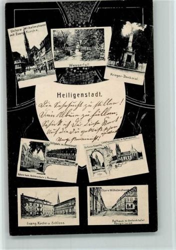 Heilbad Heiligenstadt 1905 Miniatur Bilder - Kriegerdenkmal AK