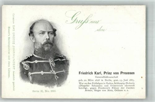 1900 Friedrich Karl Prinz v. Preussen Das Grosse Jahrhunder Serie H Nr. 283